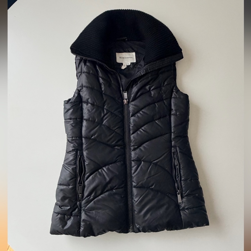 BCBGeneration Black Quilted Vest